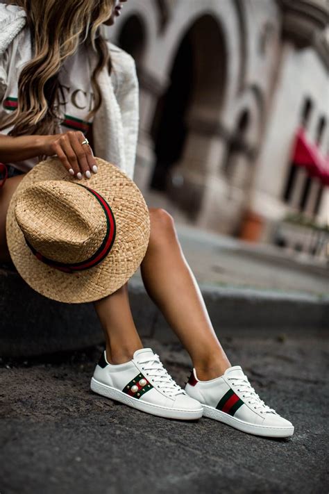 women's gucci sneakers outfit|new Gucci sneakers for women.